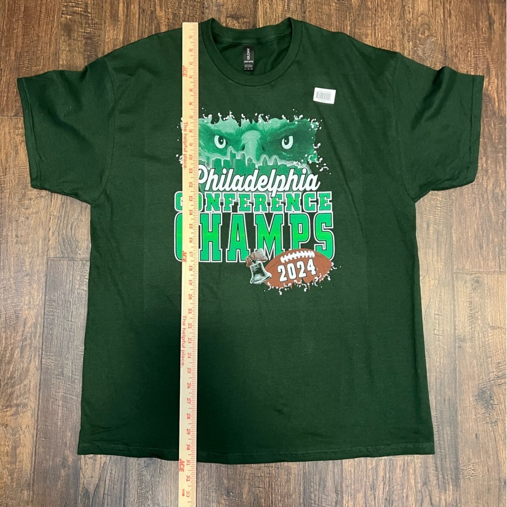 Philadelphia Eagles Conference Champs 2024 Short Sleeve Tee Shirt Size Men’s XL - Picture 9 of 9